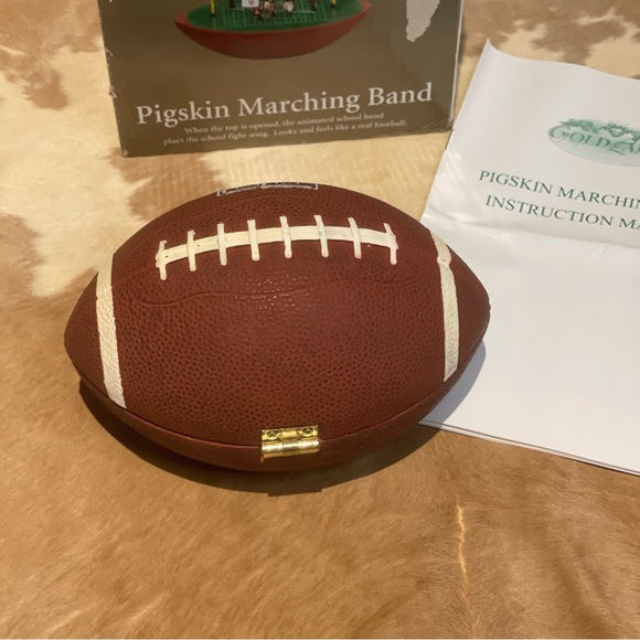 A&M university vintage football pigskin marching band music box - Picture 7 of 11